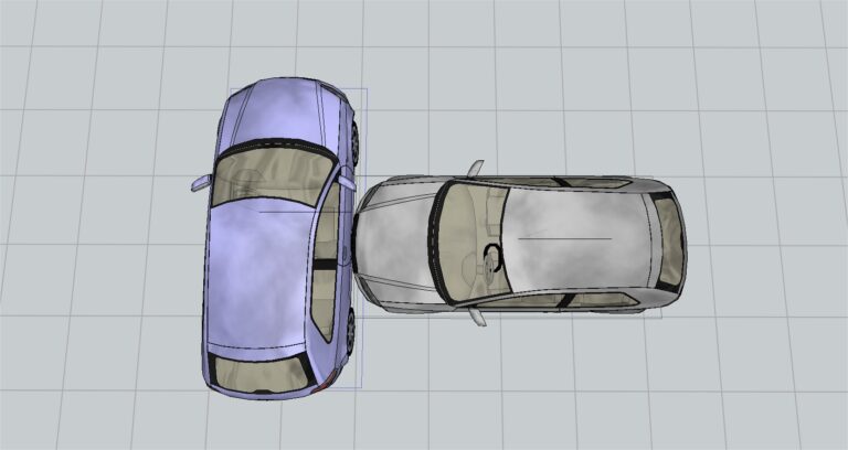 Infografía de colisión frontolateral